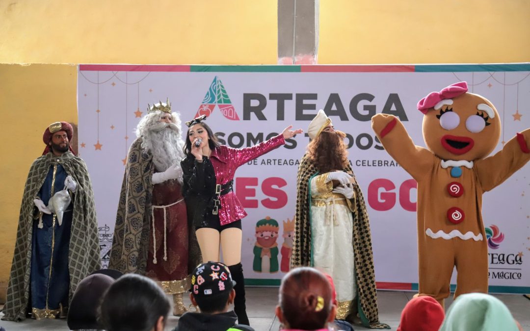 El Gobierno Municipal de Arteaga concluye las celebraciones del Día de Reyes llevando alegría a cada rincón del municipio
