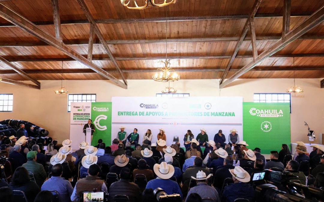 Refuerzan Arteaga y Estado apoyo a productores de manzana