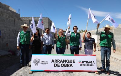 Arranca Arteaga pavimentación en Colonia Estrella de David