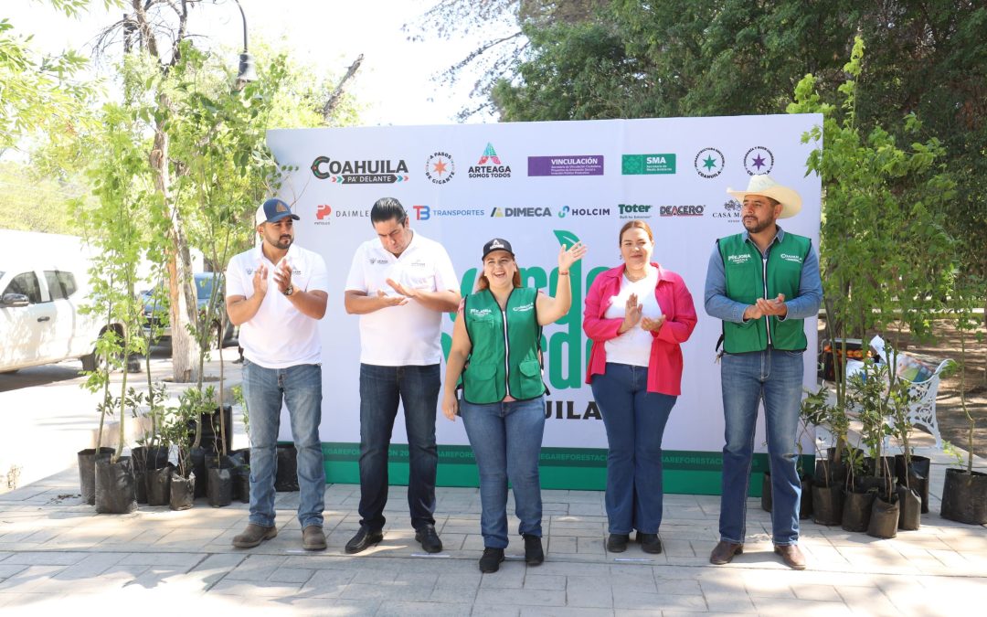 Arteaga se une a la Megareforestación 2025 con el respaldo del gobernador Manolo Jiménez Salinas
