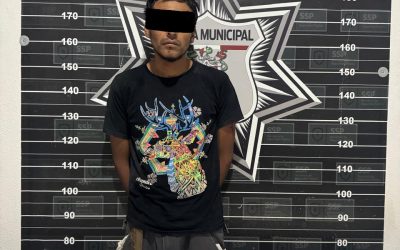 Detiene Policía Municipal de Arteaga a sujeto por robo con violencia y persecución