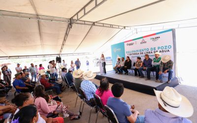 Entregan obra histórica de agua potable en Huachichil